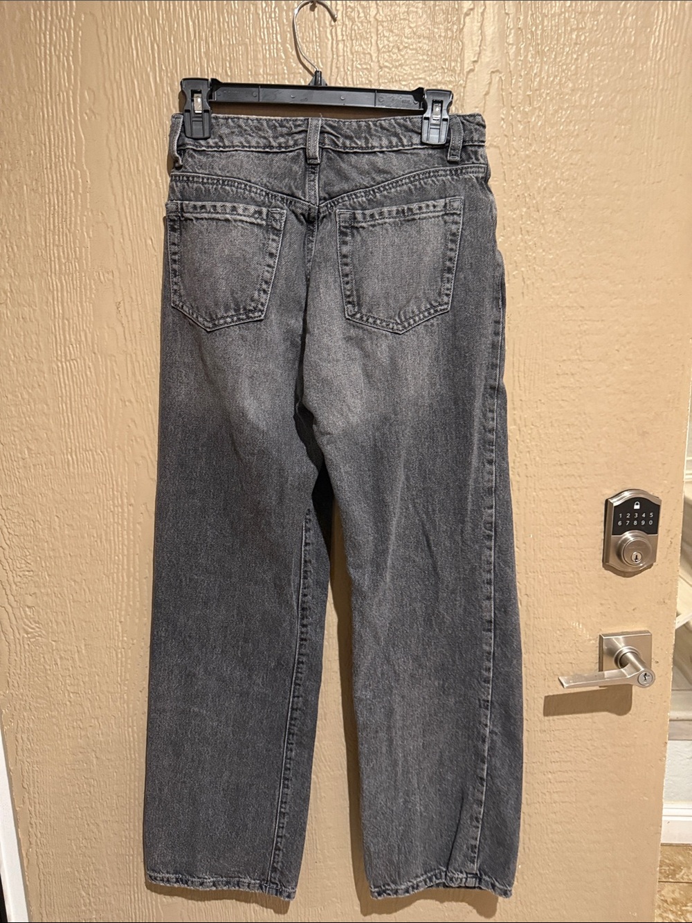 Garage Women's Straight Jeans in Washed Black - Picture 6 of 7